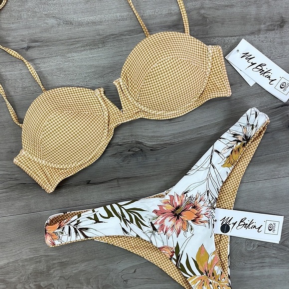 Rip Curl Tan and Floral Bikini Set - Picture 5 of 16